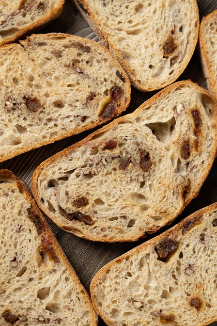 Pecan and dates sourdough bread