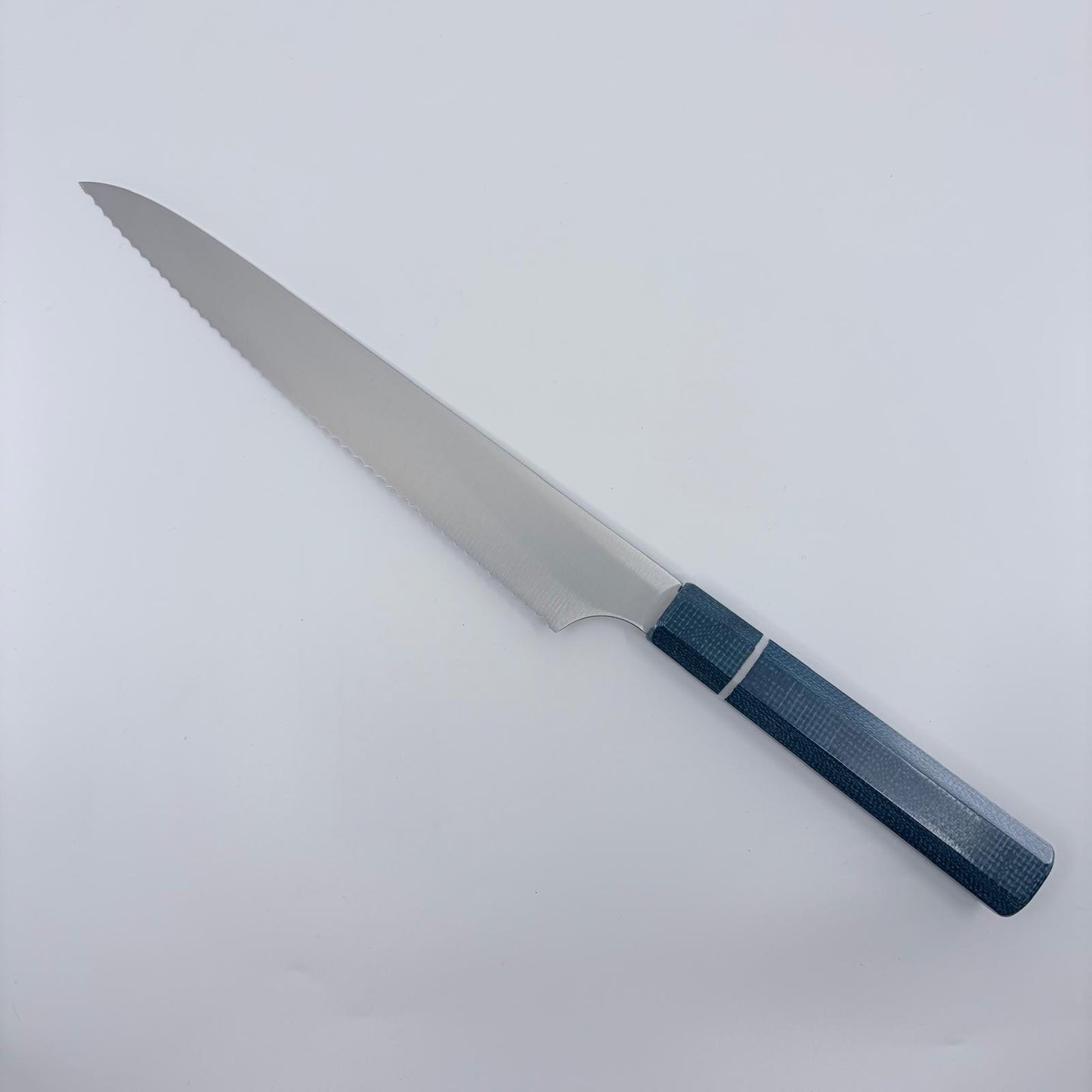 KEI Bread Knife 220mm – Blue Micarta Handle