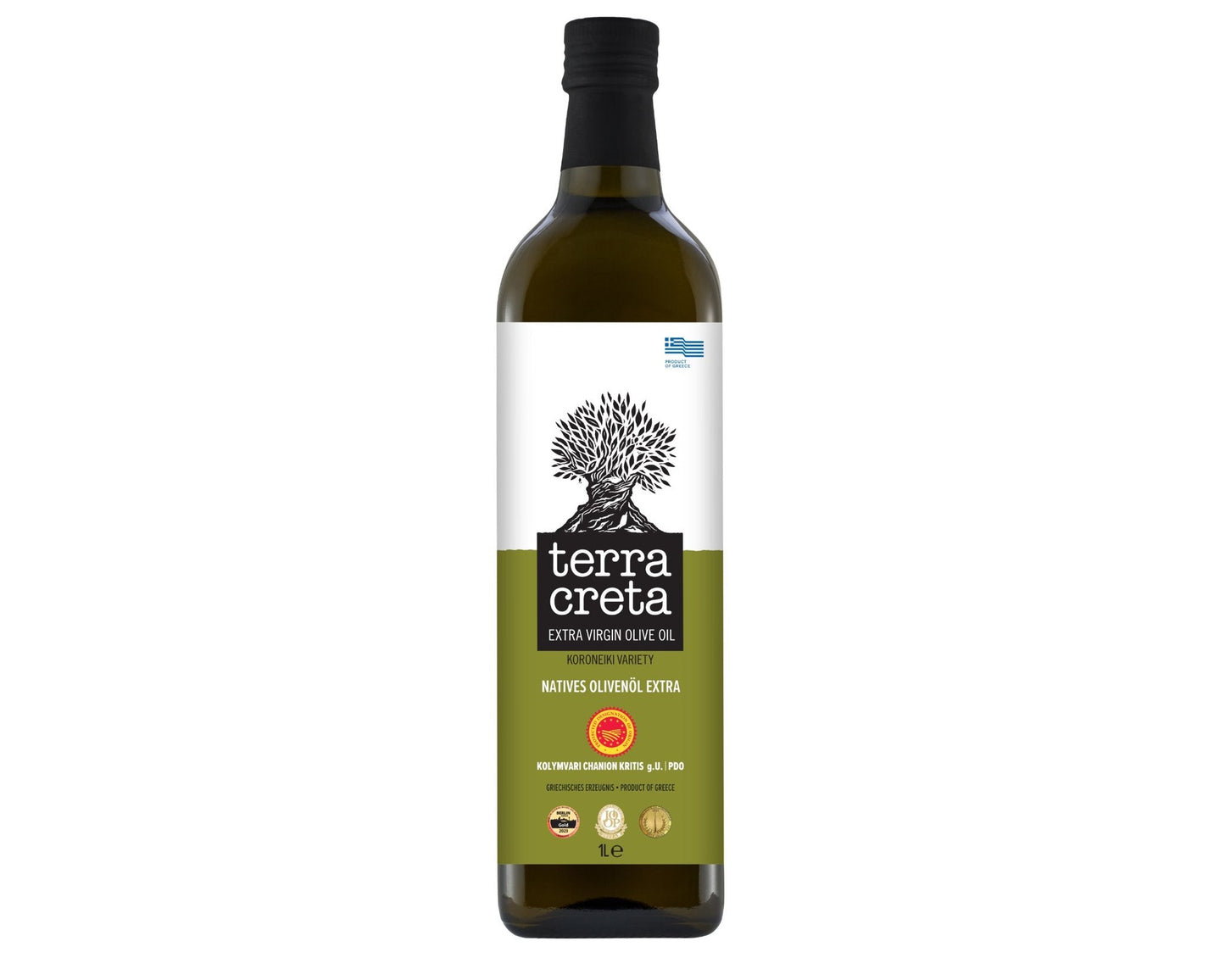 Greek PDO Extra Virgin Olive Oil - Koroneiki Variety - 1L Bottle