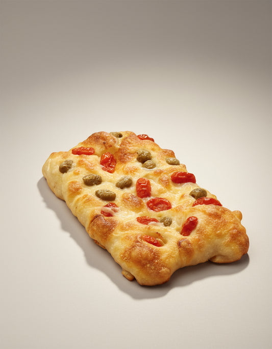Focaccia with Olives and Tomato