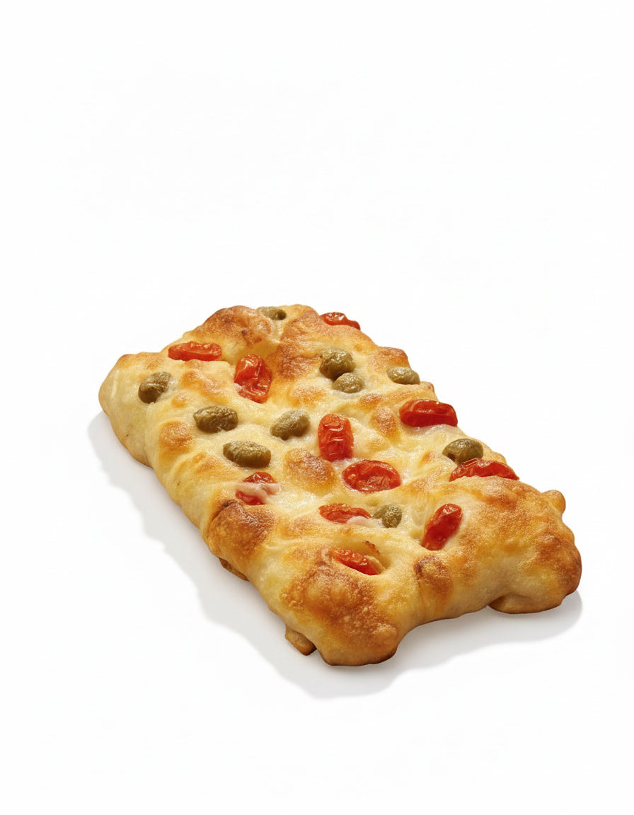 Focaccia with Olives and Tomato