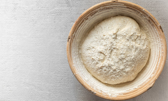 Sourdough Bread dough in banneton
