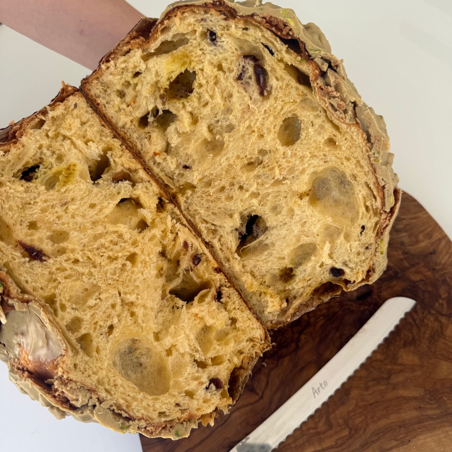 Pistachio Panettone by Chef Fabrizio Lusenti
