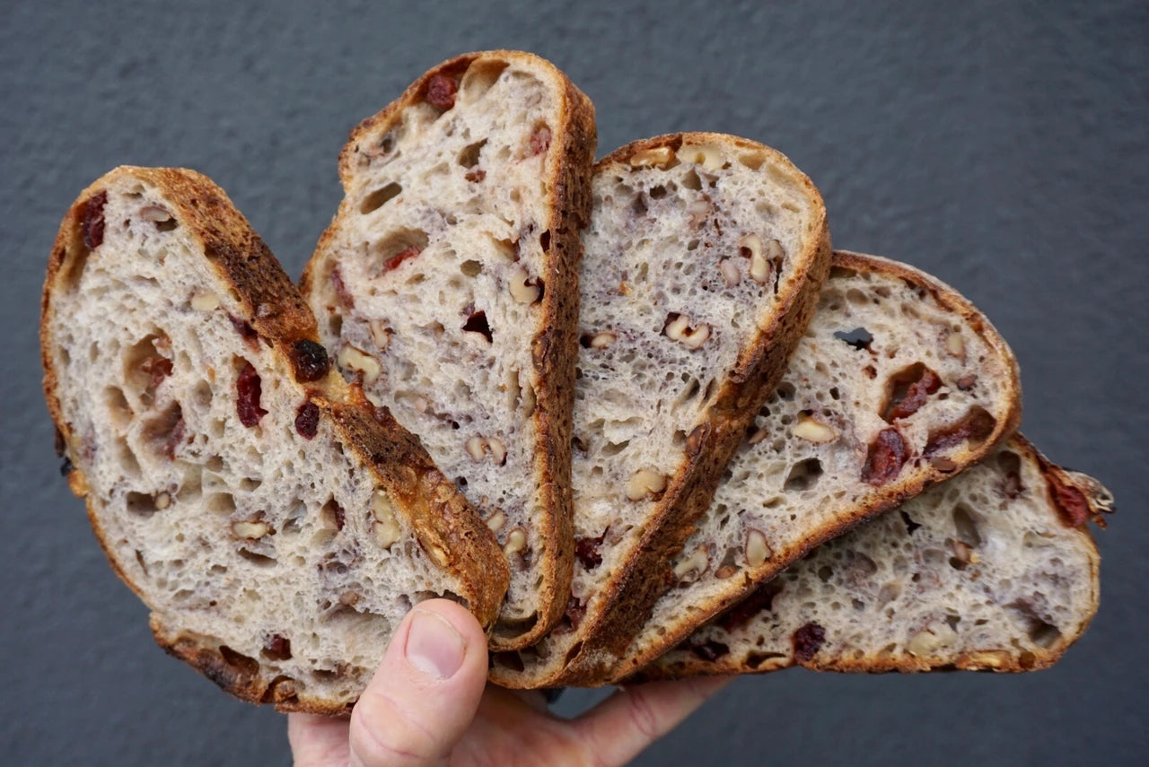 Walnut and cranberry sourdough loaf 
