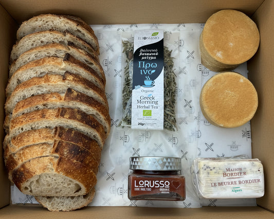 Suhoor Sandwich Box | Sliced loaf + muffins + Bordier + jam + tea