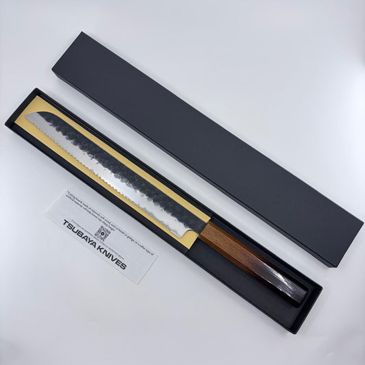 Tsubaya Stainless Bread Knife 250mm - Oak Handle